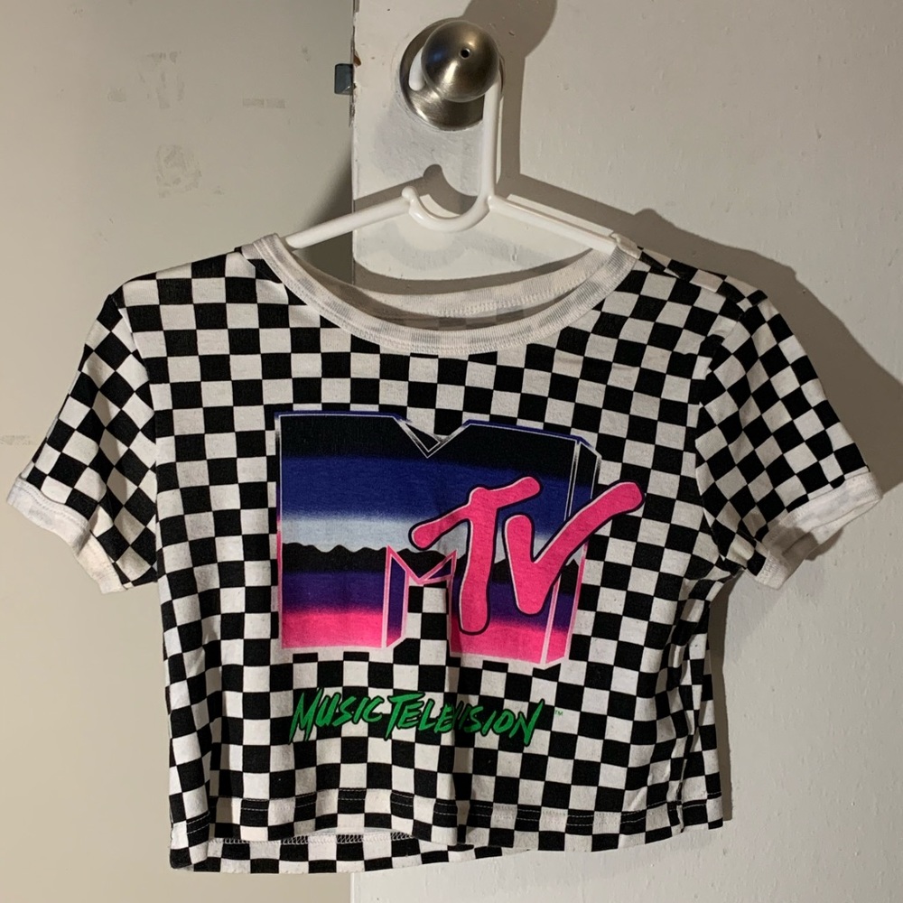 MTV Checkered Crop Top